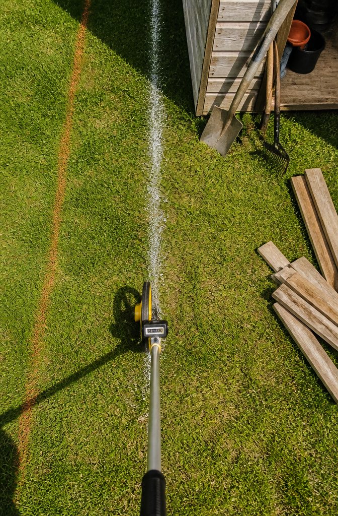 How to Build a Backyard Fence: 9 Steps for 2026 3 A measuring wheel used to mark fence layout.