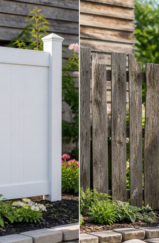 How to Build a Backyard Fence: 9 Steps for 2026 2 Various fence types displayed at a lumber yard.