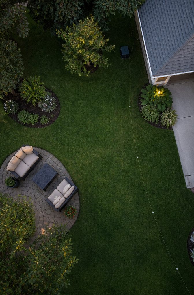 12 Types of Fences for Backyard Projects in 2026 8 Electric fence setup with a buried wire around a yard.